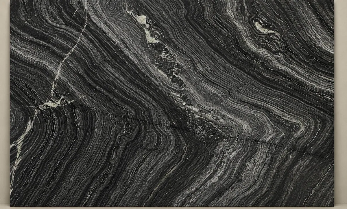 Black Wave natural stone slab
